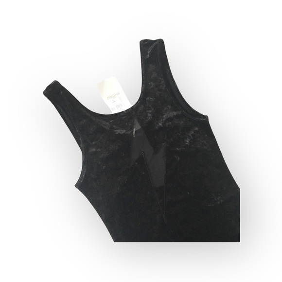 new LF Millau ϟ Cut Out Mesh Bolt Sleeveless Dress ϟ Black Velvet ϟ Small - Picture 4 of 13